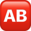 AB button (blood type) on Apple