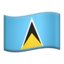 flag: St. Lucia on Apple