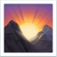sunrise over mountains on Apple