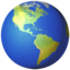 globe showing Americas on Apple