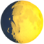 waxing gibbous moon on Apple
