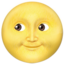 full moon face on Apple