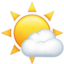 sun behind small cloud on Apple