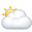 sun behind large cloud on Apple