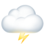 cloud with lightning on Apple