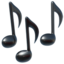 musical notes on Apple