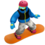 snowboarder: medium-light skin tone on Apple
