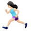 woman running: light skin tone on Apple