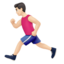 man running: light skin tone on Apple