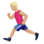 man running: medium-light skin tone on Apple
