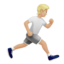 person running facing right: medium-light skin tone on Apple