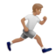 person running facing right: medium skin tone on Apple