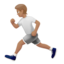 person running: medium skin tone on Apple