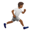 person running facing right: medium-dark skin tone on Apple