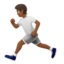 person running: medium-dark skin tone on Apple