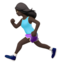 woman running: dark skin tone on Apple