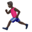 man running: dark skin tone on Apple