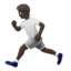 person running: dark skin tone on Apple