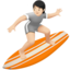 person surfing: light skin tone on Apple