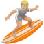 person surfing: medium-light skin tone on Apple