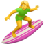 woman surfing on Apple