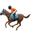 horse racing: dark skin tone on Apple