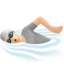 person swimming: light skin tone on Apple