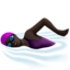 woman swimming: dark skin tone on Apple