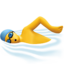 man swimming on Apple