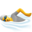person swimming on Apple