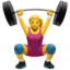woman lifting weights on Apple