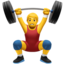 man lifting weights on Apple
