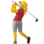 woman golfing on Apple