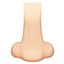 nose: light skin tone on Apple