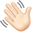 waving hand: light skin tone on Apple