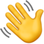 waving hand on Apple