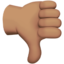 thumbs down: medium skin tone on Apple