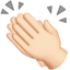 clapping hands: light skin tone on Apple