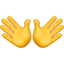 open hands on Apple