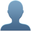 bust in silhouette on Apple
