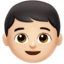 boy: light skin tone on Apple