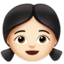 girl: light skin tone on Apple