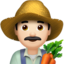 man farmer: light skin tone on Apple