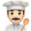 man cook: light skin tone on Apple