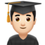 man student: light skin tone on Apple