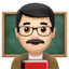 man teacher: light skin tone on Apple