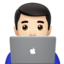 man technologist: light skin tone on Apple