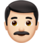 man: light skin tone on Apple