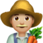 man farmer: medium-light skin tone on Apple