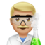 man scientist: medium-light skin tone on Apple